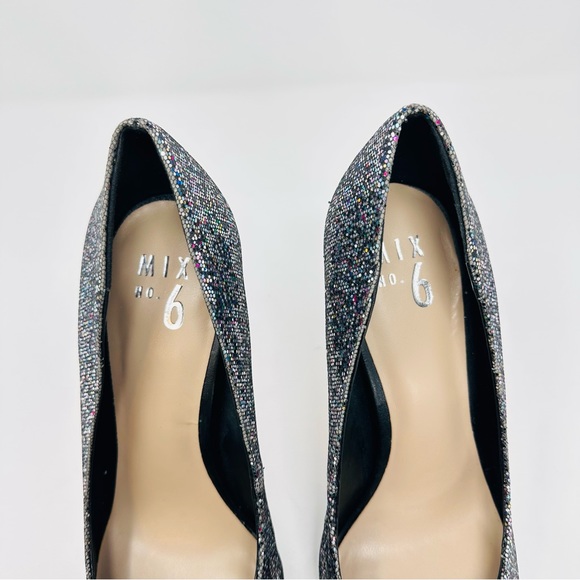 Mix No. 6 Danyah Festive Glam Grey Glitter Pumps - Picture 7 of 13